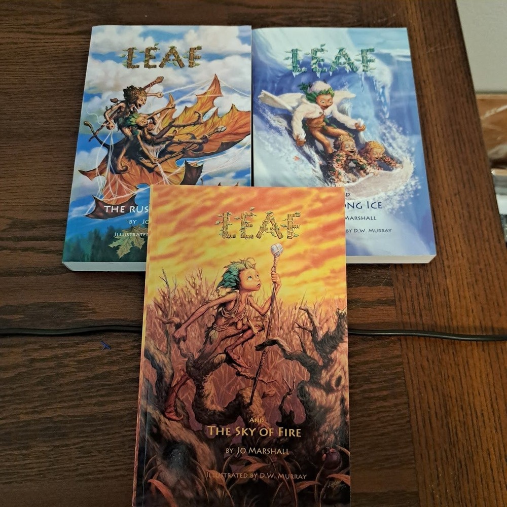 Leaf Book Series Lot Jo Marshall The Rushing Waters Sky of Fire The Long Ice 1-3